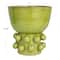Hello Honey® 12.25" Green Round Terra-cotta Hobnail Footed Vase